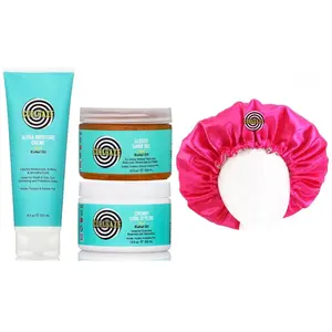 The CURLDAZE Curl Bundle with Pink Satin Bonnet