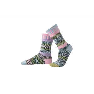 Solmate Socks Women & Men Modern Mismatched Lilac Crew Socks