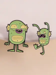 Adventure Time Fishman Pin Set, Retro Cartoon Accessories, Perfect for Adventure Time Fans, Z-Generation Emotion Expressers