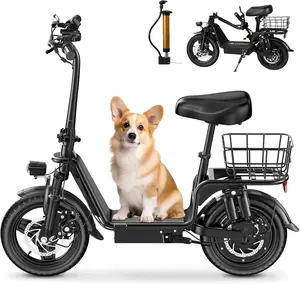 Electric Scooter with Seat for Adults,1000W Peak Power, 35 Mile Long Range, 20MPH, 14" Tires,Off‑Road Foldable Commuter E‑Scooter with Basket for Pets Dogs and Items, 330lbs Max Load, UL 2272 Certified, Ideal Choice for Daily Work Commuting