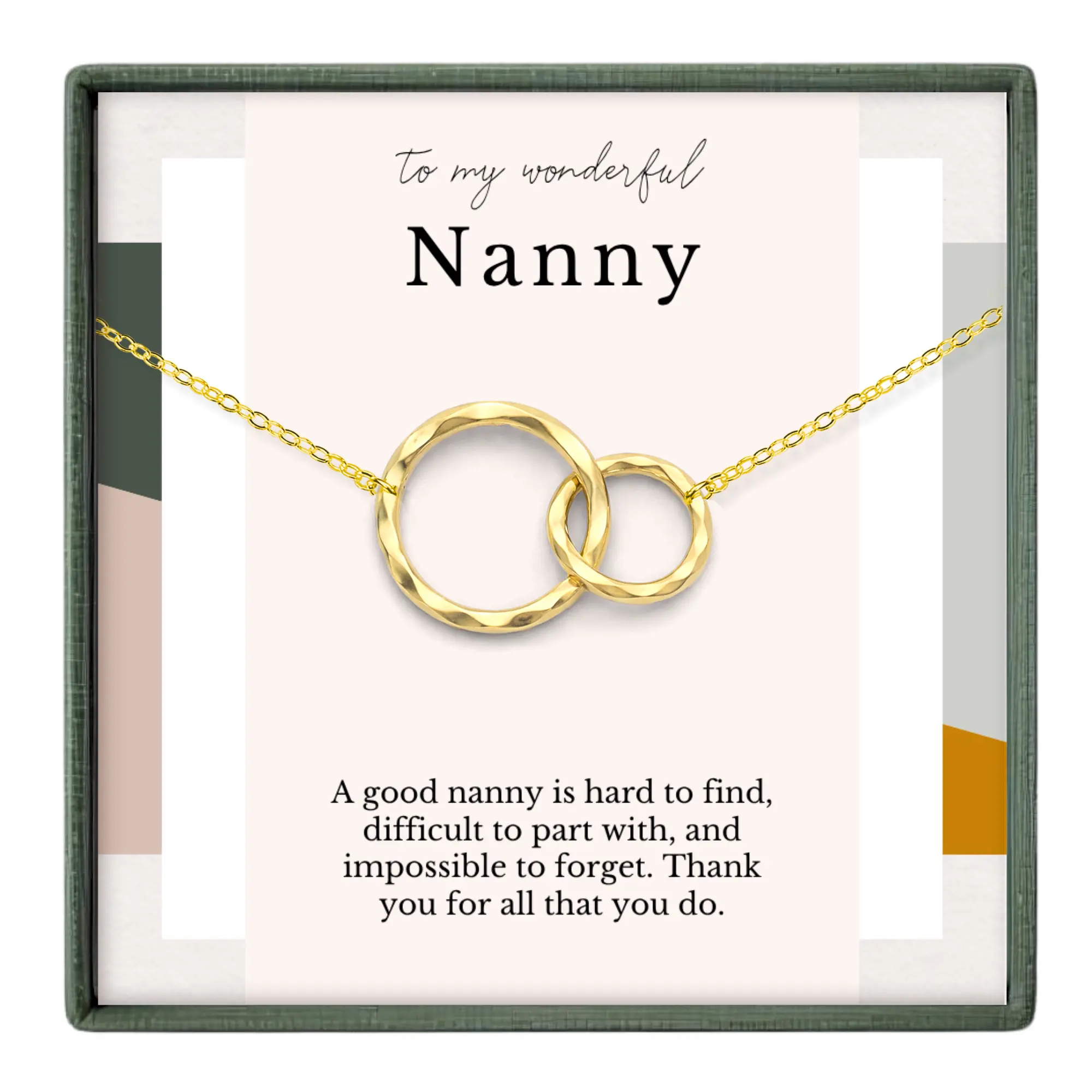 Thank You Necklace – Appreciation Gift for Nanny