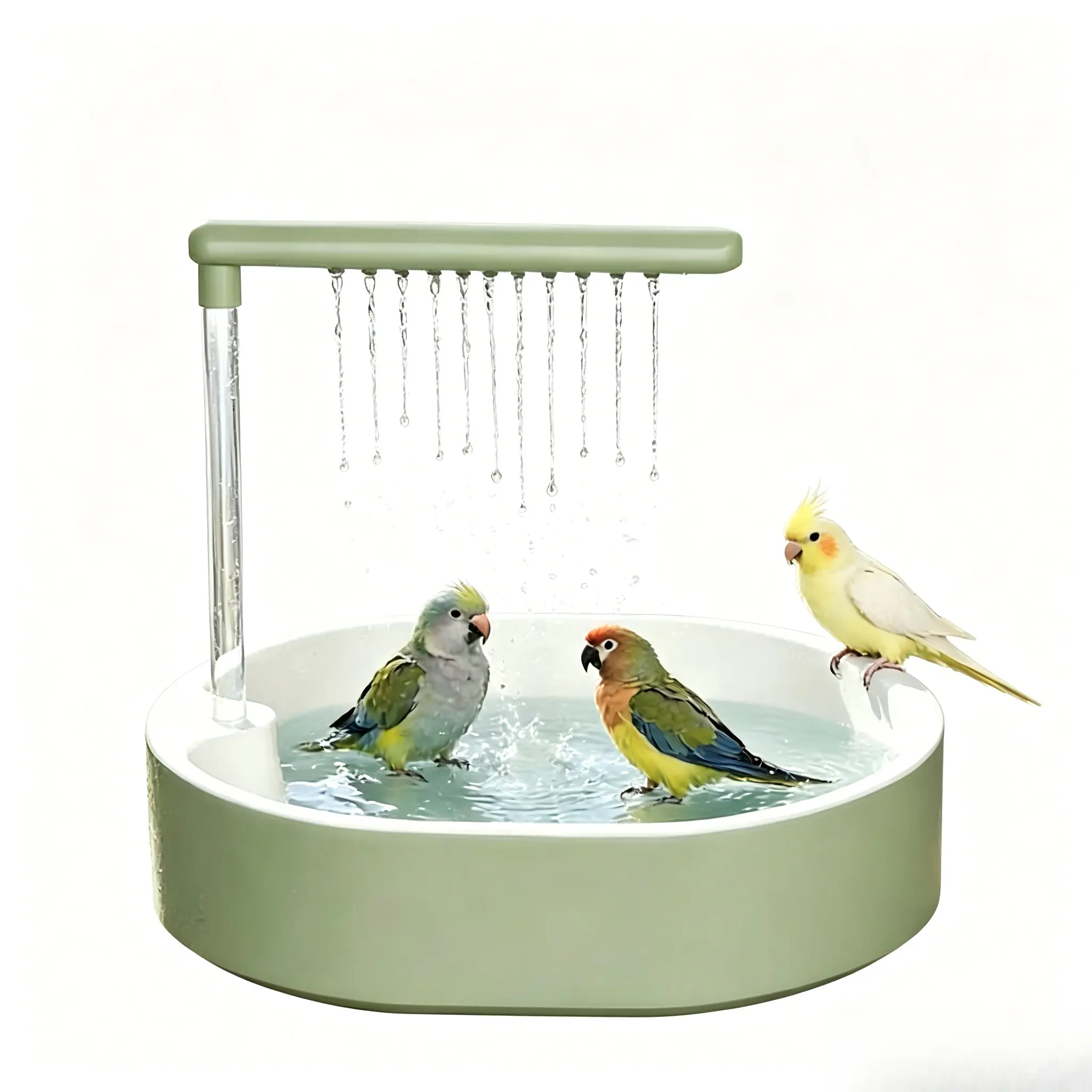 Parakeet Bird Bath Box, Auto Shower for Small-Medium Parrots/Budgies with Water Circulate Function Parakeet Bird Bath Box, Auto Shower for Small-Medium Parrots/Budgies with Water Circulate Function