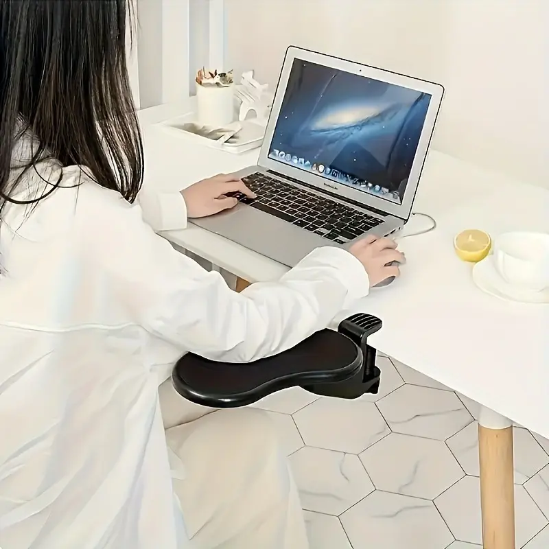 Office Desk Extension Elbow Pads, Featuring 180° Adjustable Ergonomic Arm and Wrist Support, Office Mouse Pad, Protecting the Elbows, with Elbow Pads and Computer Tray