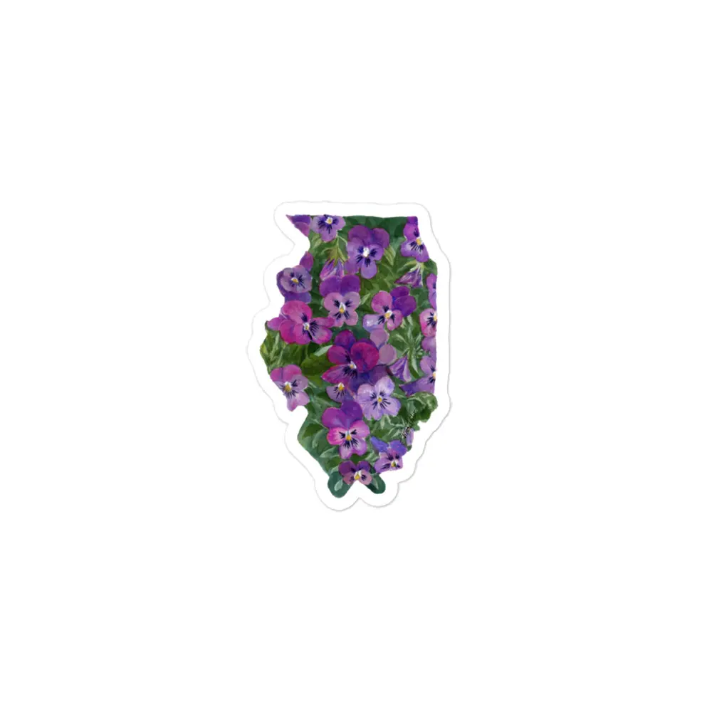 Bubble-free stickers | Illinois State Flower | Violets