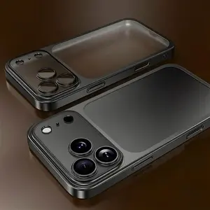 1PC Luxury Matte Transparent Wireless Charging Phone Case for iphone 17 phone case 13/14/15 16 pro max cases 17 Air Pro Max with Shockproof Lens Film and Clear Back Cover Protective Protection cute phone case 11-17 stylish gift