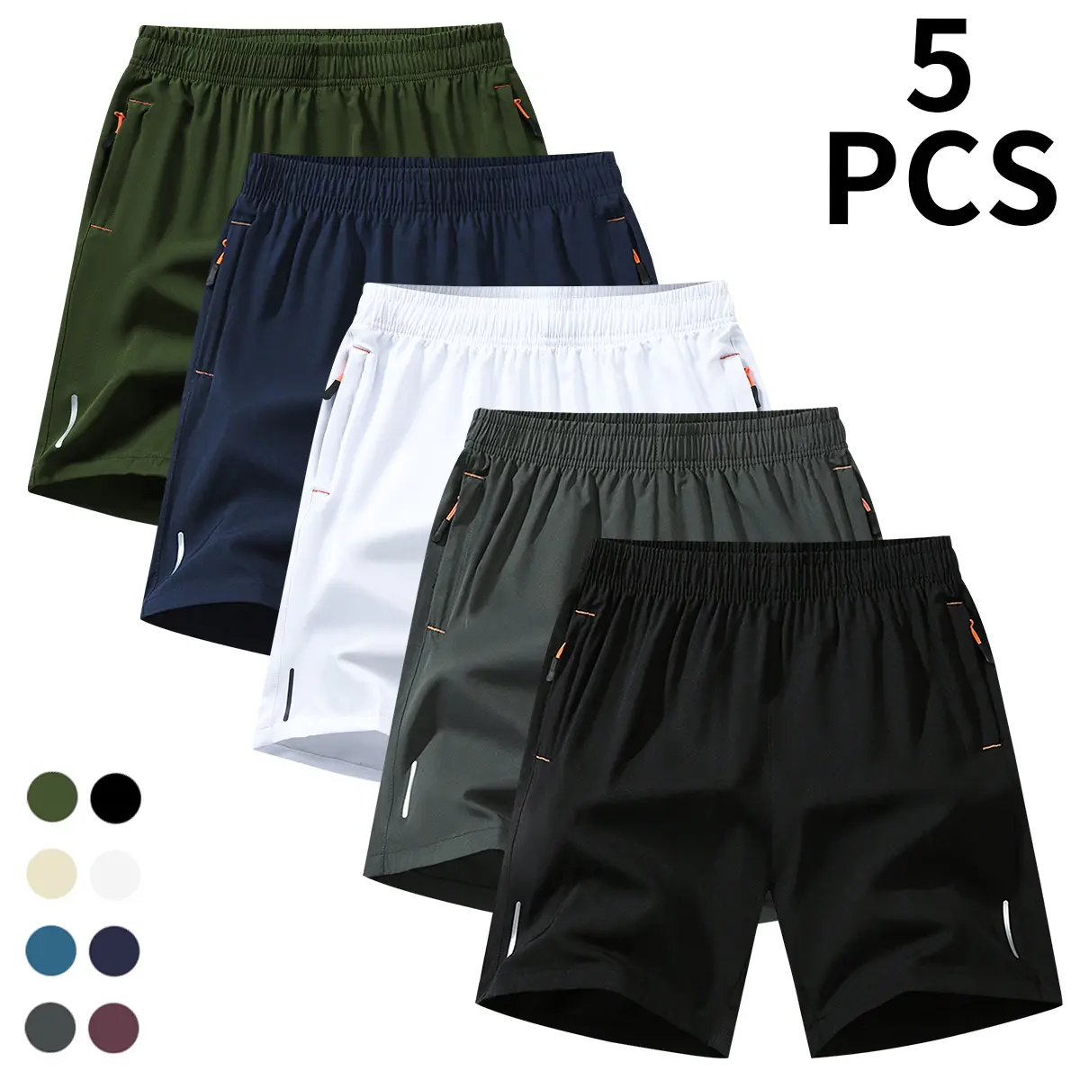 Men’s Reflective Performance Shorts in Vibrant Colors - Breathable Quick-Dry Training Gear - Lightweight Wrinkle-Resistant Athletic Shorts for Night Runs,summerwins
