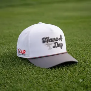Breezy Golf "Have A Day" Gray & White Rope Golf Hat | Limited Edition Tour Championship & WM Phoenix Open Collab | Aesthetic Performance Golf Cap | Multi-Color Summer Essentials | Golf Gift for Him
