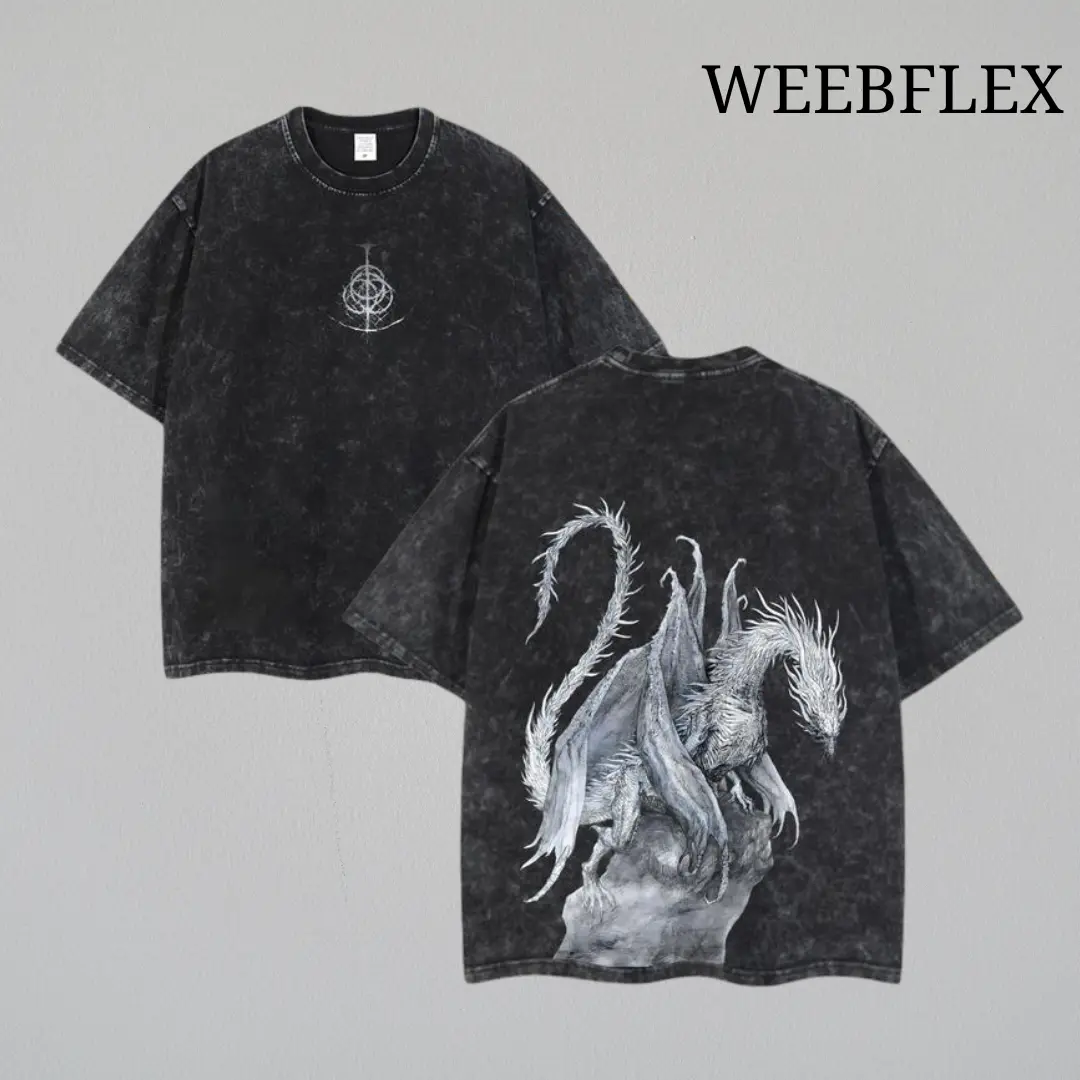 Elden Ring Caligo Oversized Shirt, Washed Heavy Cotton Tee, Soulslike Dark Fantasy Gaming Apparel, Men Women Gift