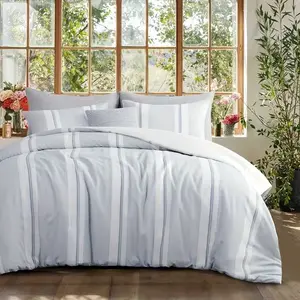 Cozy Waffle Comforter Set 3 Piece, Soft Thick All Season Bedding Set, Contemporary Textured Comforter with 2 Pillowcases, Modern Bedroom Decor