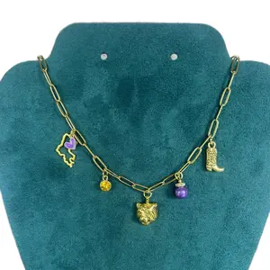 LSU Custom Charm Necklace/ Bracelet
