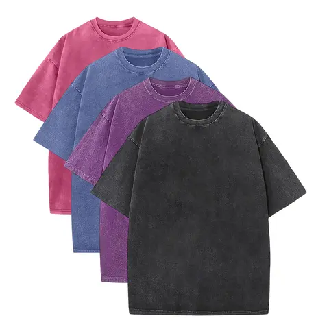 Men's 1/4 Pack Oversized Soft Cotton Vintage Heavyweight Round Neck Short Sleeve Plain T-Shirts - Unisex Cut, Acid Wash, Mens Clothing, Streetwear, Trending, Shared Closet, All-Day Ease for Gym Workouts, Back to School Outfits, Streetwear Clothing