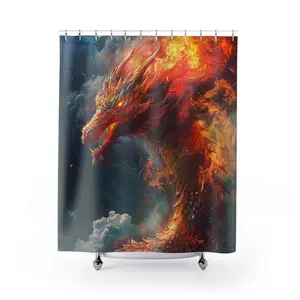 Fire-Breathing Dragon Shower Curtain