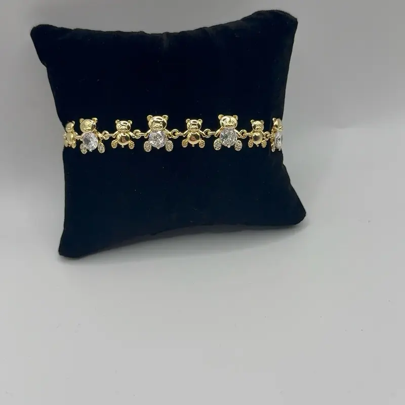 Gold-Toned Owl Charm Bracelet with Sparkling Rhinestones for Women's Fashion Accessories