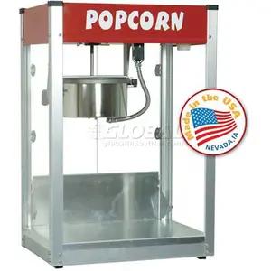 212 MAIN Thrifty 8 oz Aluminum Popcorn Machine - Entry-Level Specialty Kitchen Appliance, Easy Clean, Manufactured Fun Design