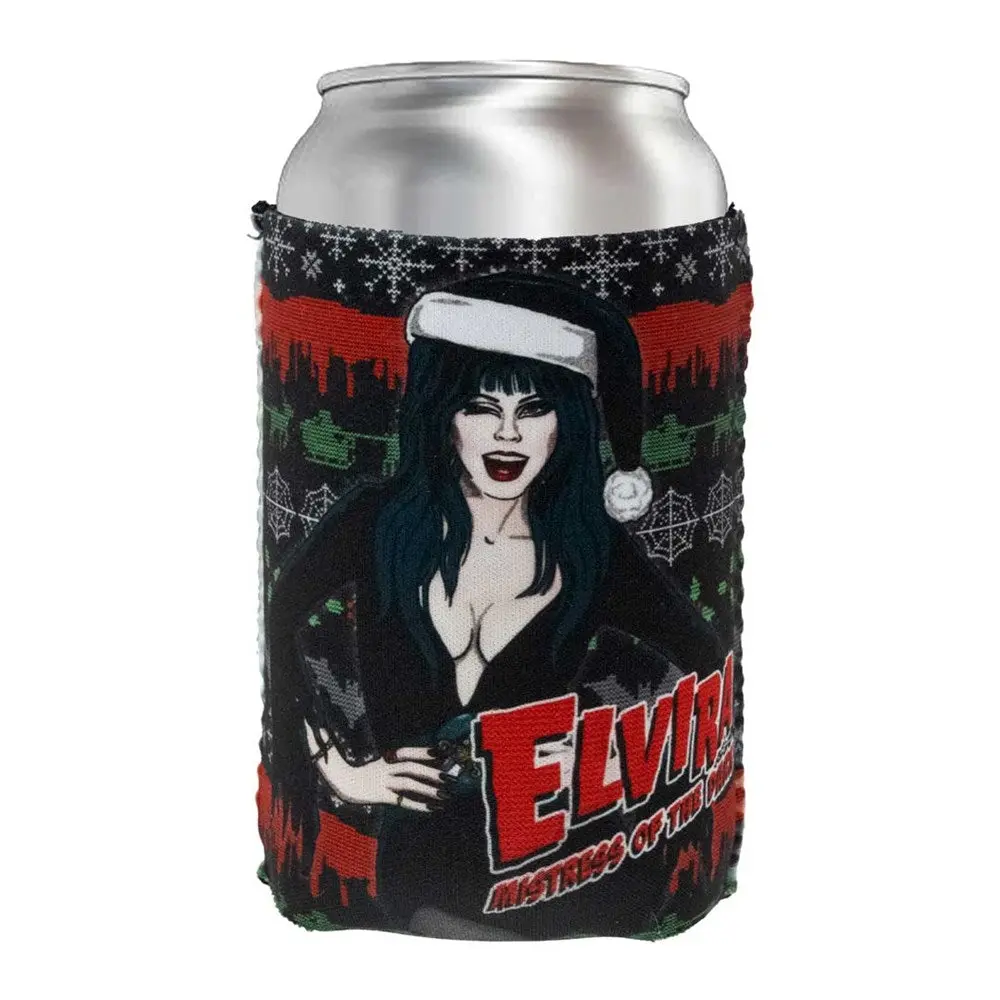 Elvira Wink Xmas Sweater 12 oz Can Cooler Coozies