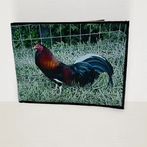 Billetera Vaquero de Piel Gallo Men’s Western Style Leather wallet Rooster
