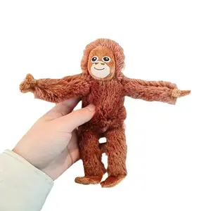 Adorable Monkey Plush Toy Keychain Pendant, Cute Animal Design Backpack Decoration, All-Seasons Accessory for Bags & Keys
