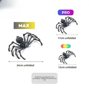 Flexible Stretchable Spider Toy, Posable Adjustable Joints Integrated Realistic Simulation Spider Model, Novelty Prank Toy for Kids Collection & Decoration