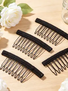 8 Teeth Wigs Hair Clips, Non-Slip Edge Design, Anti-Loss Wig Pieces, Lace Hair Blocks Accessories, 10 Pcs Set