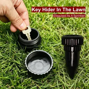 Outdoor Garden Key Hider( Disguised As A Sprinkler), Realistic Garden  Lawn & Yard Underground Spike Key Safe,  Spare Key Storage Box,Water Proof And Insect-proof,High-Quality Durable Plastic, Easy-to-Insert Lawn Key Box Or Outdoor Garden & Patio Security