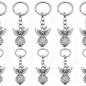 10 Angel Wings Keychains Decorative Hanging Accessories, DIY Party Supplies, Creative Craft Ideas, Perfect for Gifts & Events