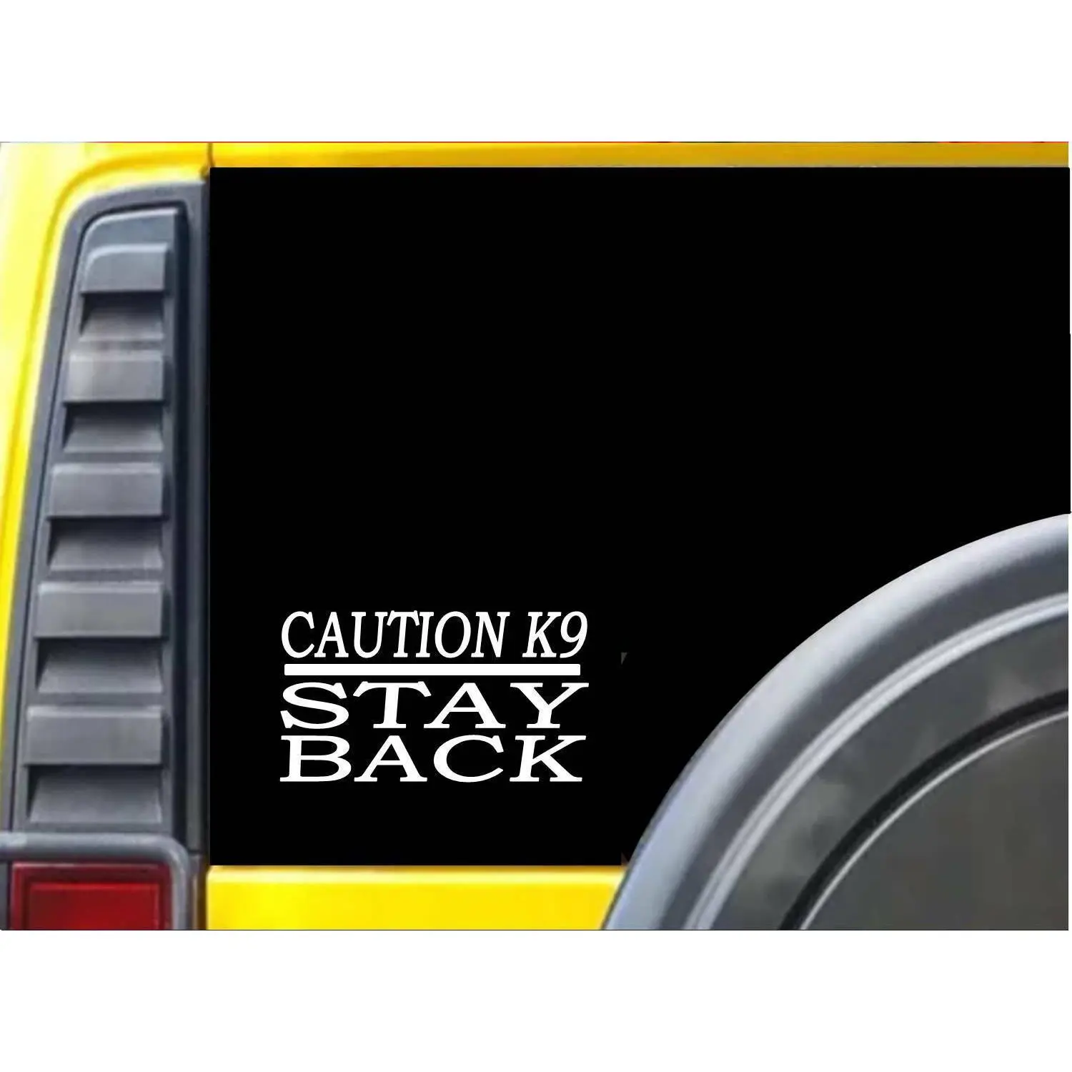 Caution K9 Stay Back Sticker k213 6 inch Malinois German Shepherd dog decal