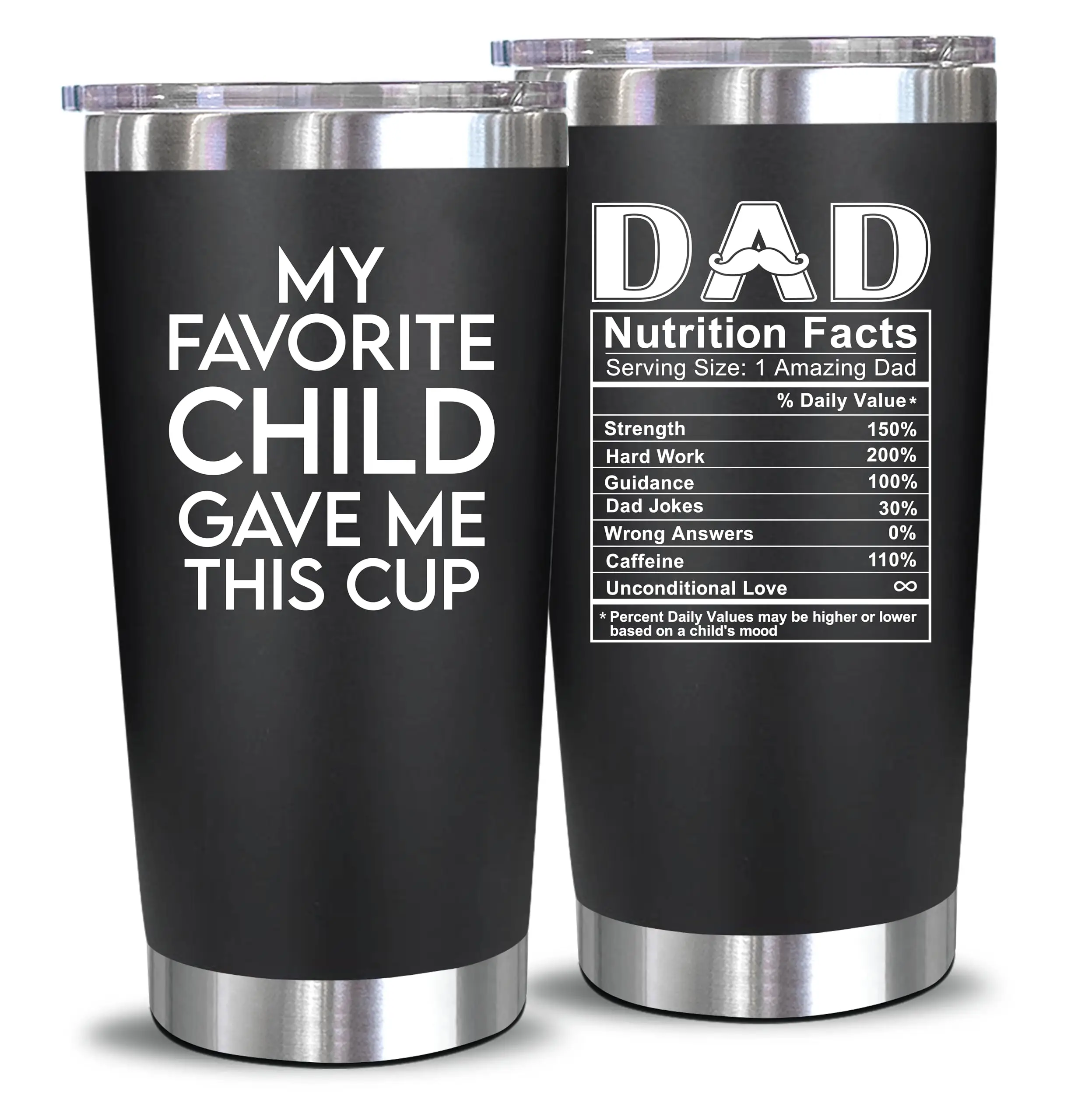 NEWELEVEN Gifts For Dad - 20 Oz Tumbler Drinkware Stainless Steel Water Bottles Beach Birthday Sturdy Insulation Portable Mug for Coffee Tea Dad Jokes