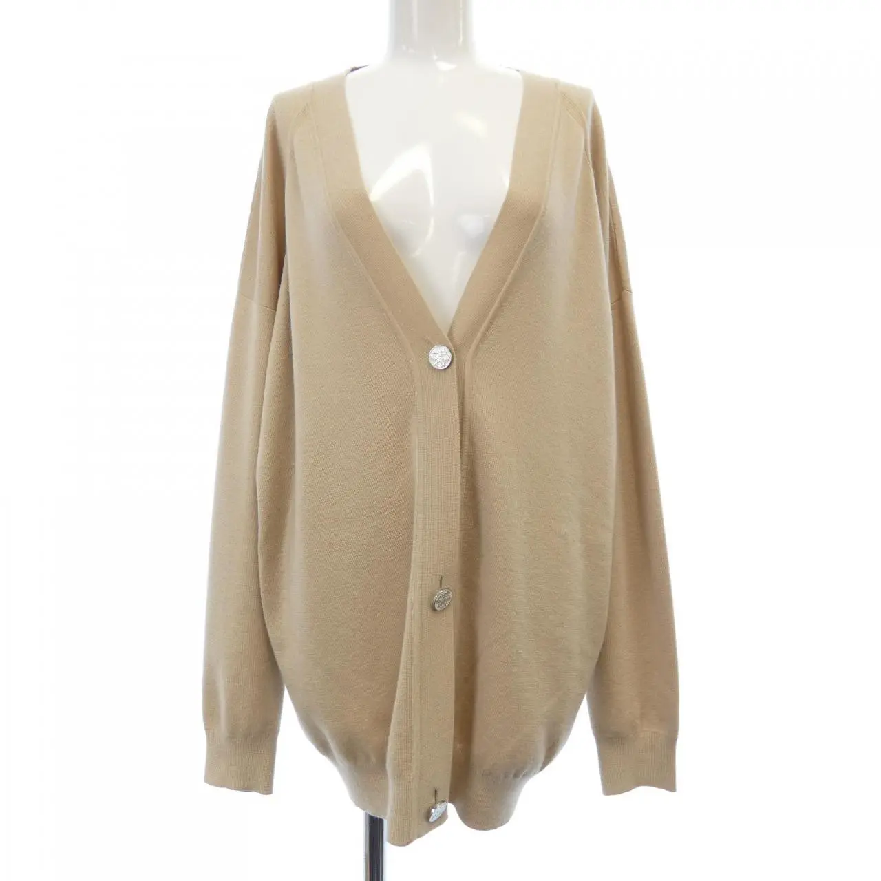 Pre-owned HERMÈS Cashmere Small Leather Goods Hermes Silk Cardigan
