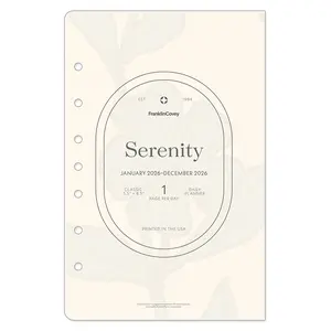 Franklin Planner Serenity One Page Per Day Ring-bound Planner Classic Jan 2026 - Dec 2026