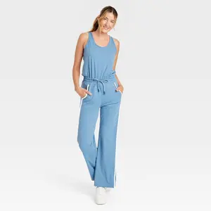 Women's Piped Tank Jumpsuit - JoyLab Blue XXL