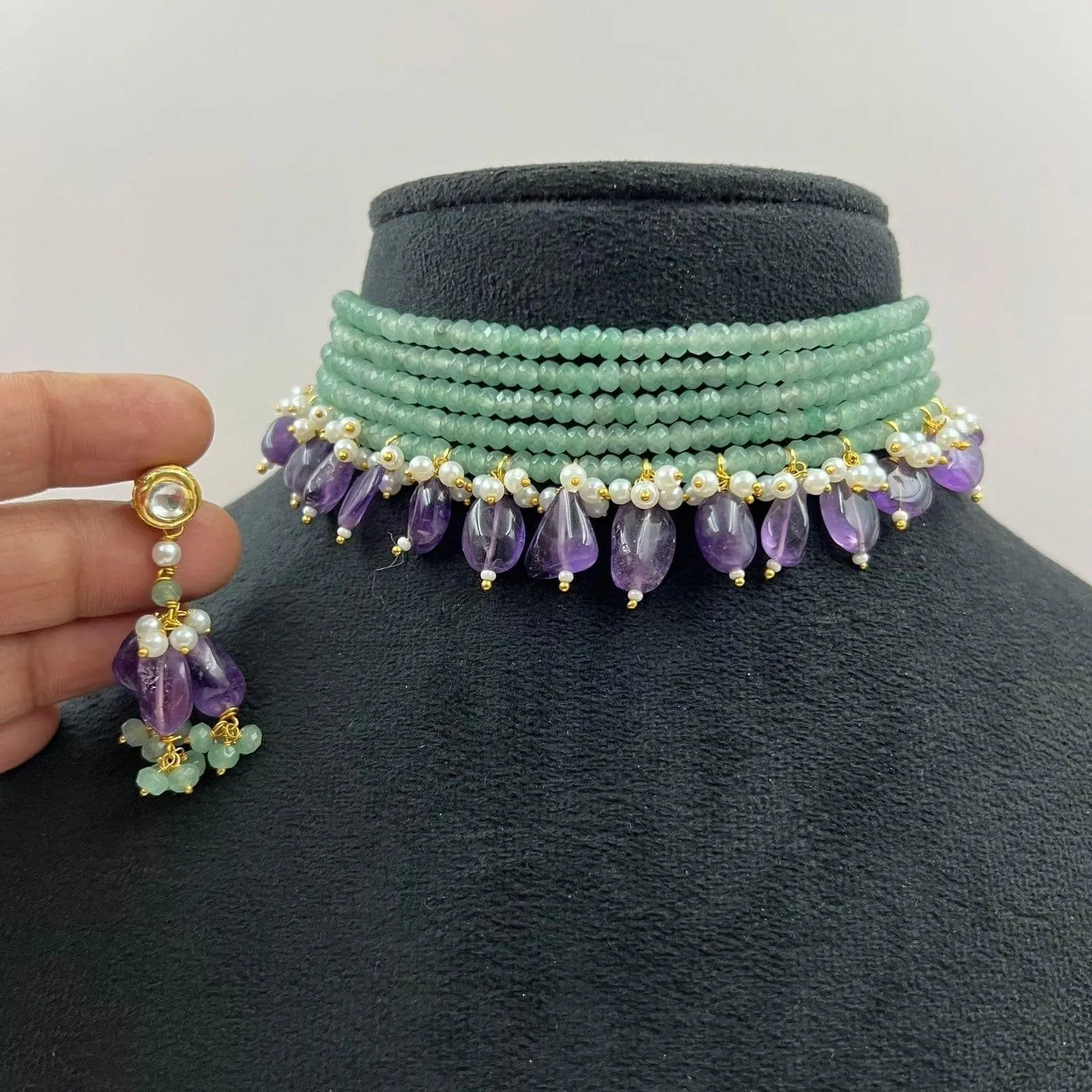 Mint Beads Choker