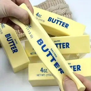 Viral Butter Squishy, Ultra Soft Slow Rise Squeeze Toy, Realistic Butter Stick Fidget Toy for Stress Relief, Funny Novelty Desk Decor for Teens & Adults