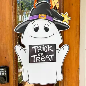 Trick-or-Treat Ghost Door Hanger