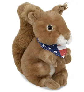 SUPER SOFT PLUSH - SQUIRREL WITH USA FLAG BANDANA