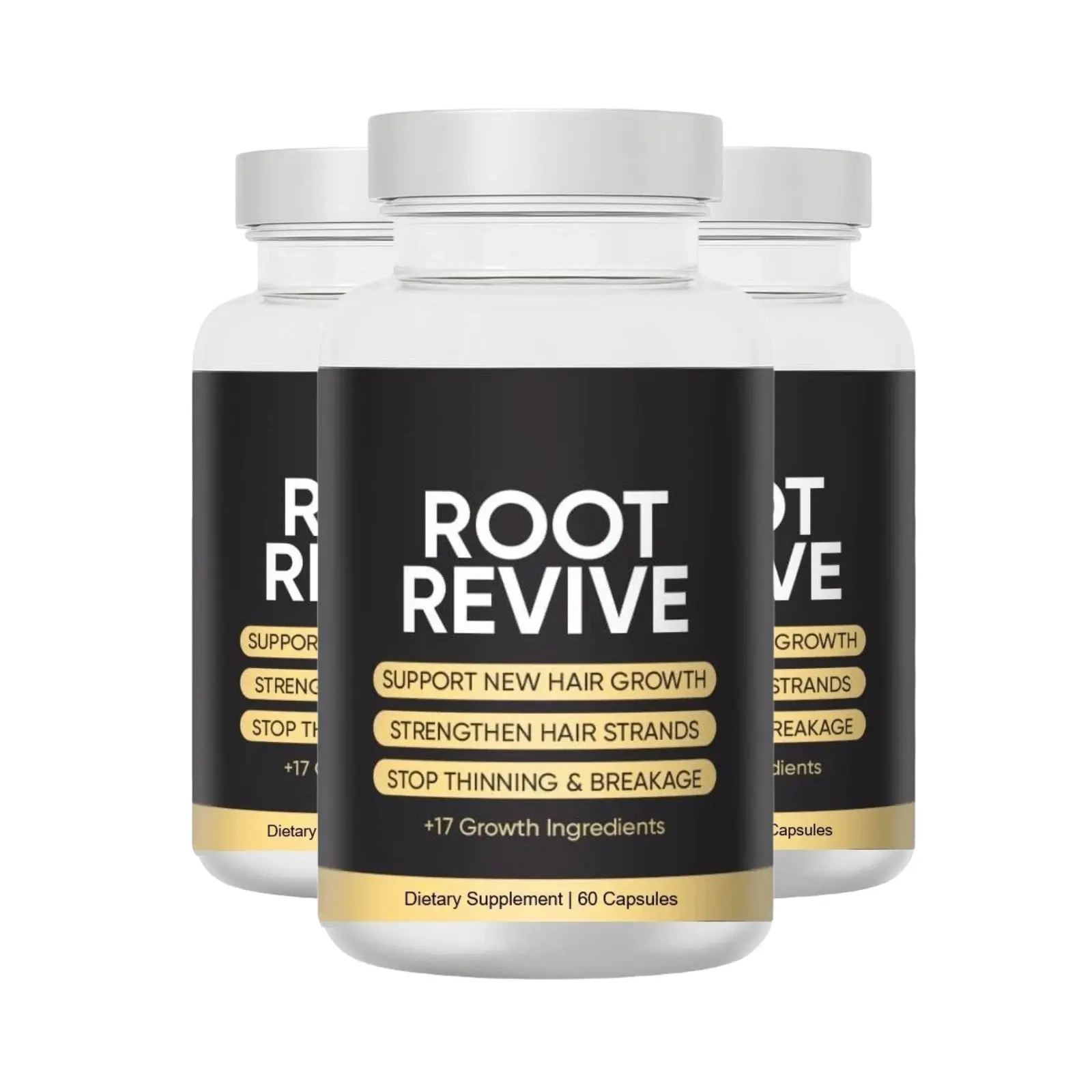 3-Pack Root Revive Capsules – Root Revive Supports New Hair Growth - 180 Caps