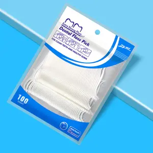 100pcs Disposable Dental Floss, High Toughness Dental Floss Picks for Home & Travel, Thin Thread Tooth Flosses Teeth Cleaning Floss Sticks, Interdental Flosser, Oral Health Dental Care Products, Oral Hygiene Product