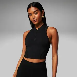 Fabletics Women's Half-Zip Heatwave Crop Tank