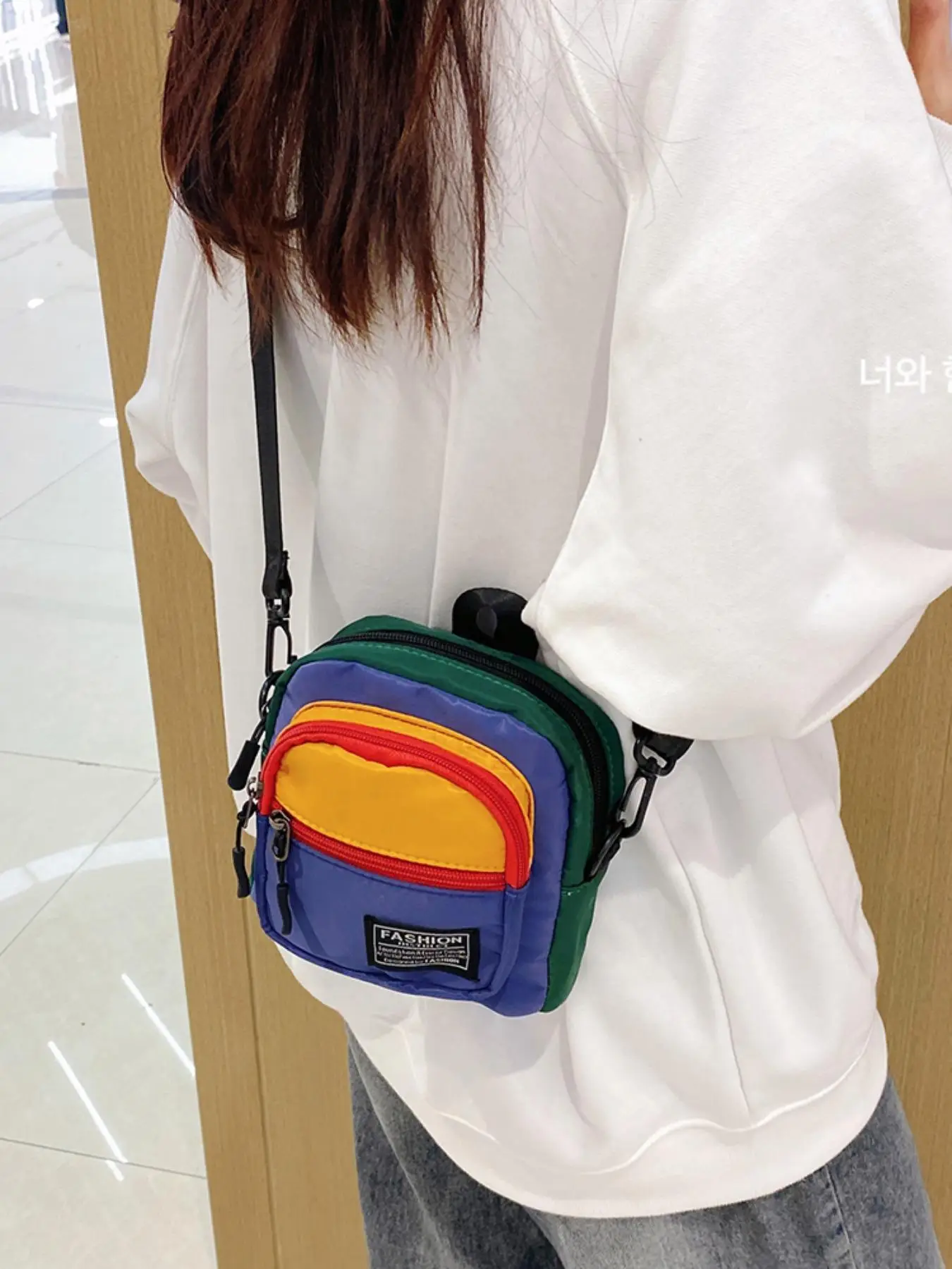 Colorblock Zipper Crossbody Purses 2025, Fashionable Sports Bag for Women, Designer Crossbody Bags, Casual Trendy Versatile High-quality Daily Commuti