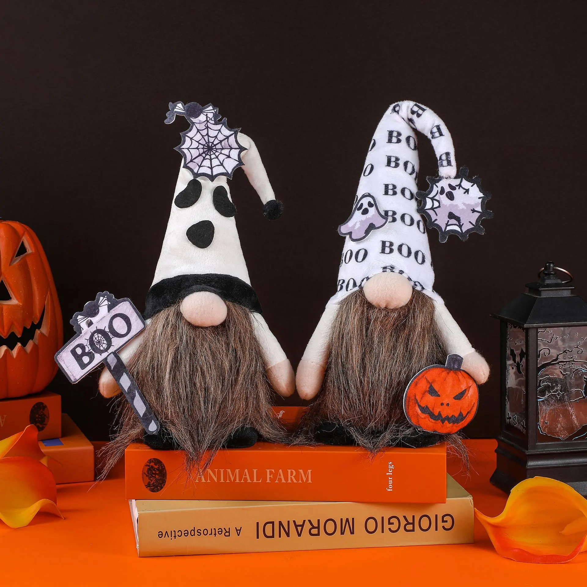 Halloween Decoration Faceless Doll BOO Gnome Rudolph Figurine Halloween Party Decoration Props Ornaments