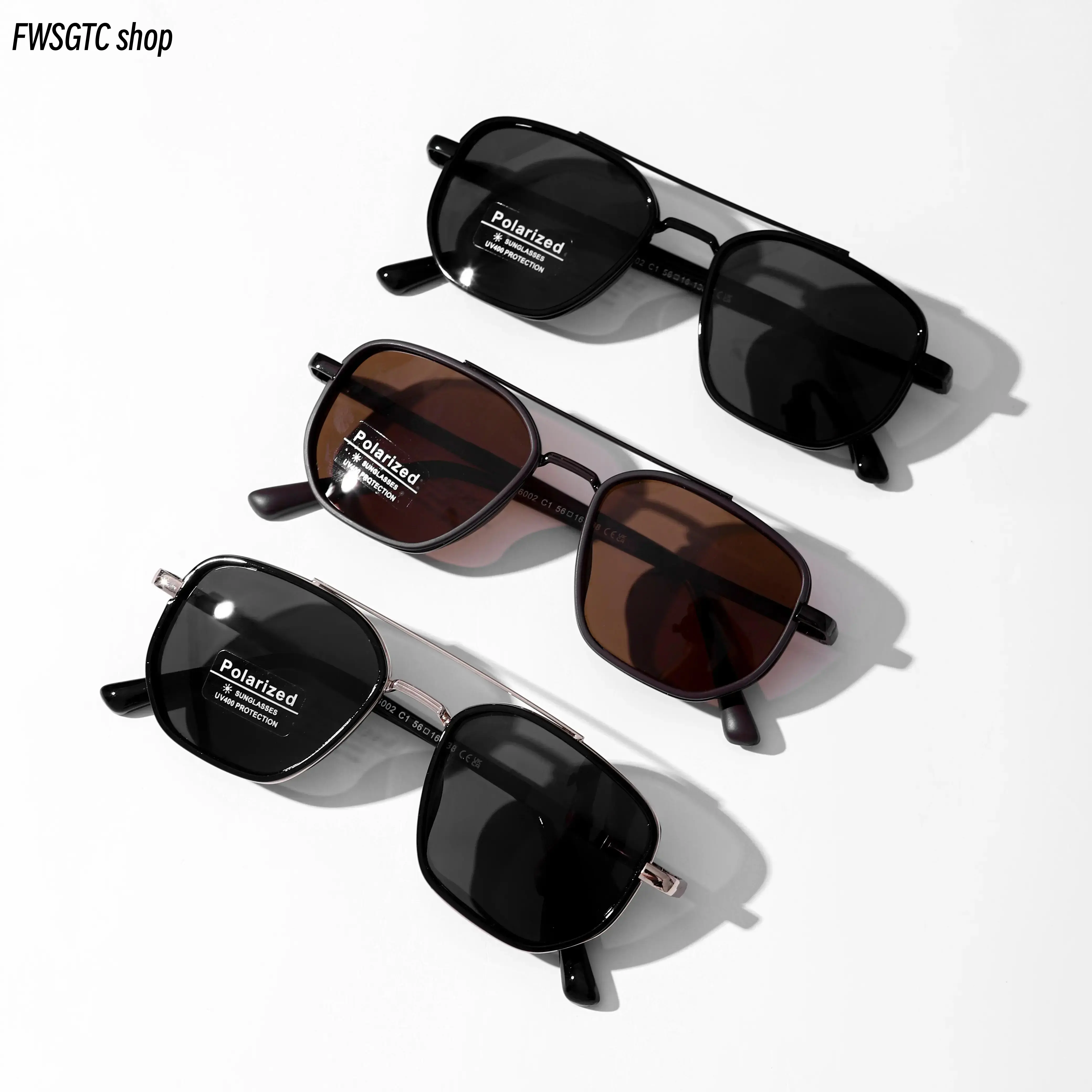 3-Pack 2026 Fall Summer Double Beam Geometric Sunglasses, Unisex Back to School Eyewear, UV Protection Lightweight Frame, Stylish Shades for Travel, Vacation & Daily Casual Wear