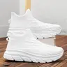 Men's Fashionable Breathable Mesh Sneakers, Casual Comfortable Sports Knitted Running Shoes, Male All-match Round Toe Shoes for Daily Wear, Cushion Running Sneakers, Cushioned Running Shoes