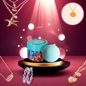 Jewelry Mystery Box with Random Fine Jewelry Necklace Earrings Bracelet Charm Adjustable Ring Cute Surprise Fun Gift for Parties Valentine's Day Mother's Day with  Bomb Reveal