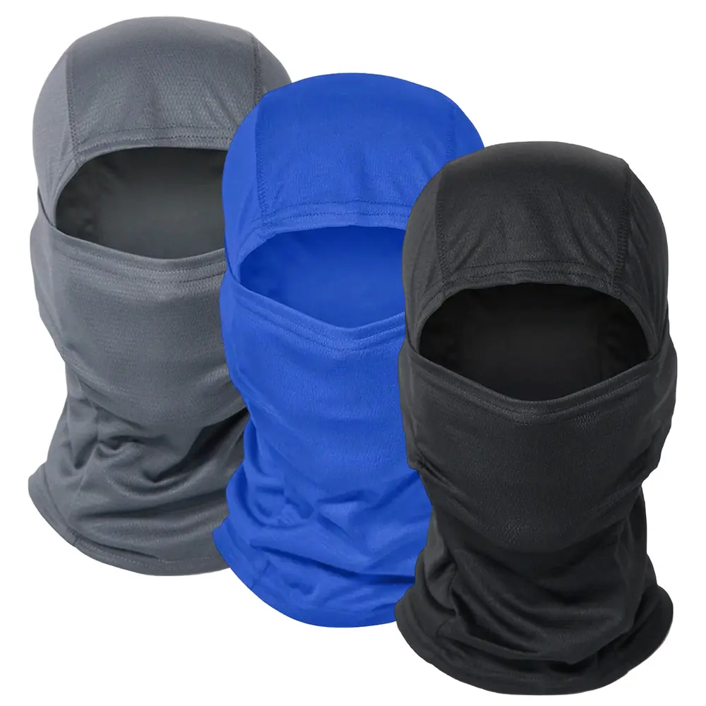 3 Packs Summer Balaclava Face Mask Men, Breathable Sun Protection, Moisture-Wicking Quick-Dry Mesh, Stretch Full Coverage Suitable for All Seasons