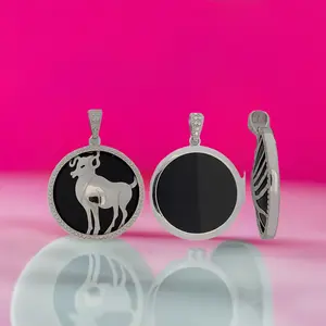 STERLING SILVER ONYX ARIES PENDANT $20 WITH CODE $59OFF