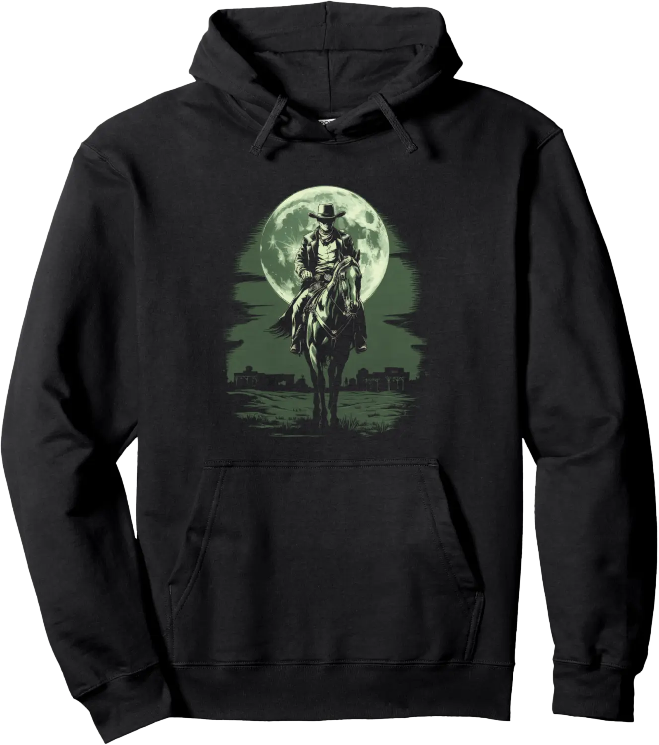 Cowboy Horseback riding Saloon Gunfight Sheriff Pullover Hoodie - Gabriellef Shop 39B0F47T4DMD