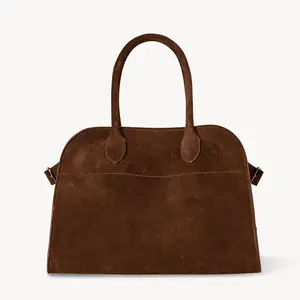 Compact Structured Leather Tote | Belted 10 (Suede Edition)