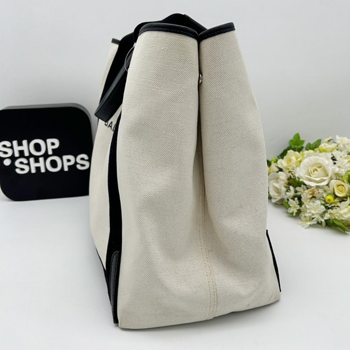 Pre-owned Balenciaga As Shown Shoulder Bags Navy Cabas M Tote Bag 2101218832907