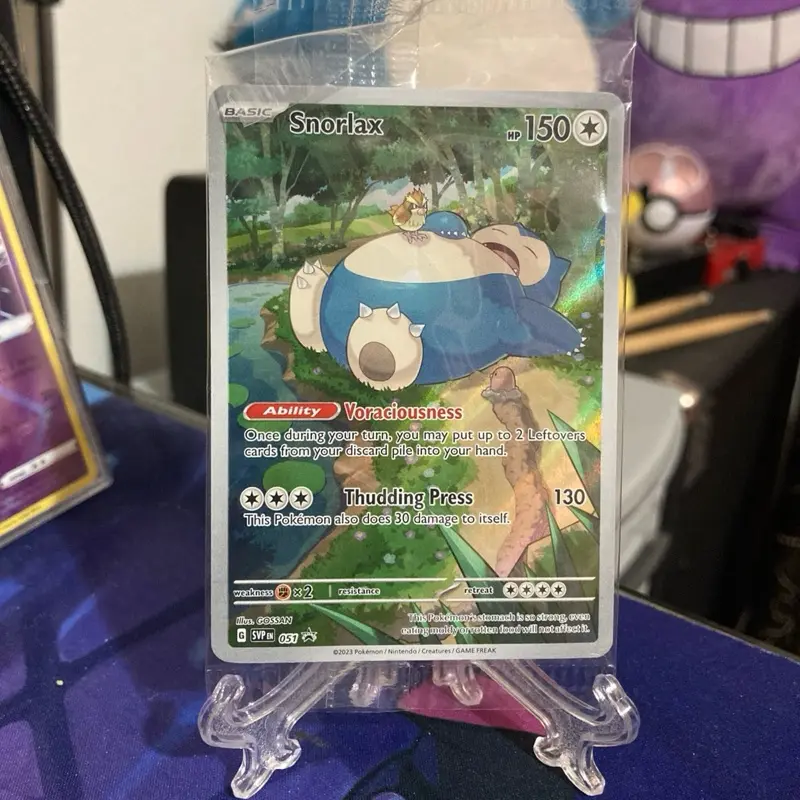 Pokémon Snorlax Trading Card - 051, SV: Scarlet & Violet SV Promo, Unopened Non-Sports Trading Card for Collectors and Fans (Identifies Its Place in the Series), English, Sv: Scarlet & Violet Promo Cards