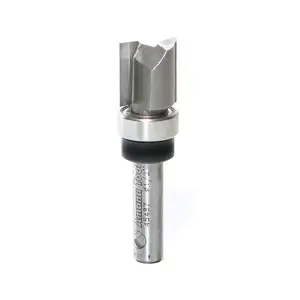 Tool 45487 Carbide Tipped Flush Trim Plunge Template Router Bit 1/2 Dia x 1/2 x 1/4 Inch Shank with Upper Ball Bearing