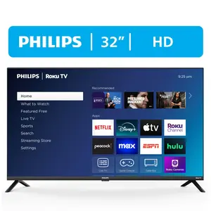 Philips 32-Inch HD Borderless LED Smart TV with Roku, 720p Resolution